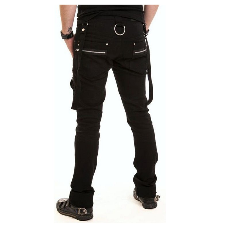 Men Long Pant with Strap and Zips 